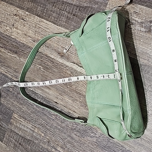 Fossil Mint Green Pebbled Leather Hand Bag - Picture 12 of 13